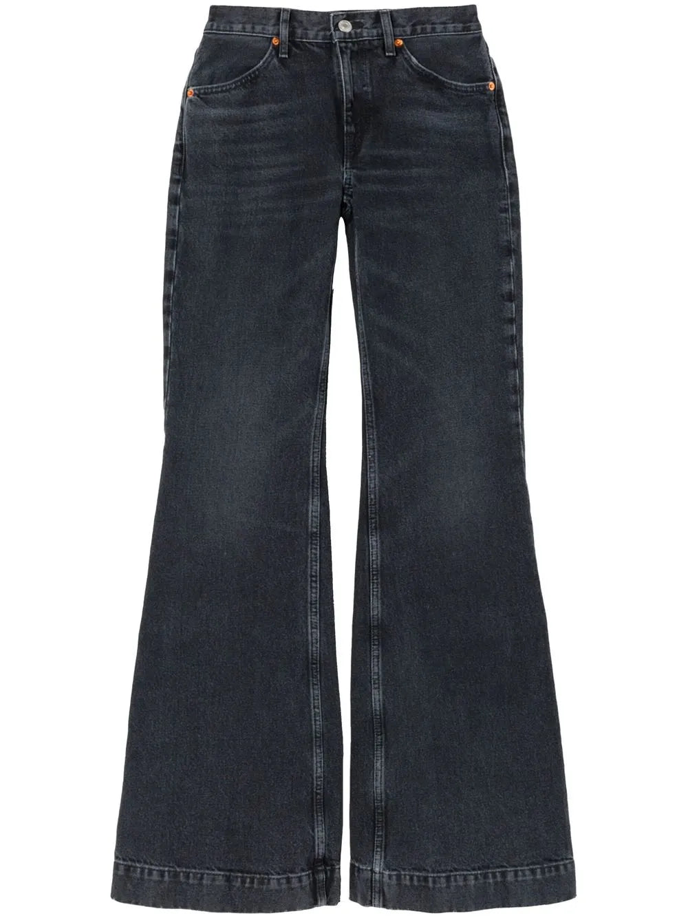 '70S Mid-Rise Flared Jeans