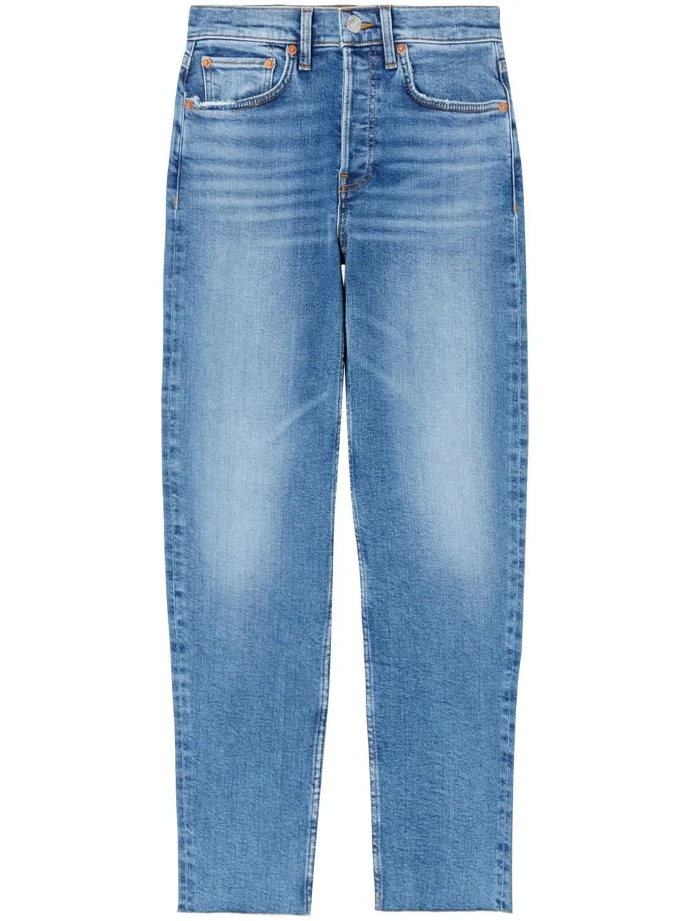 High-Rise Stove Pipe Jeans
