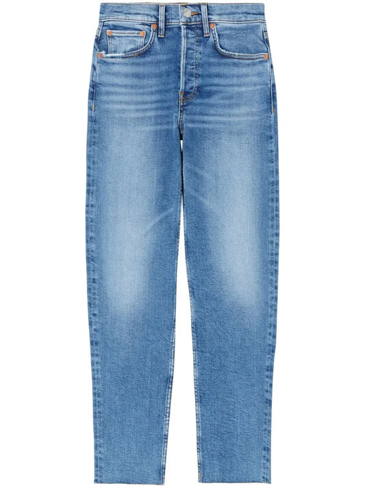 High-Rise Stove Pipe Jeans