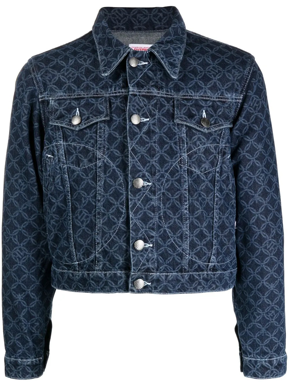Etchen-Print Denim Jacket