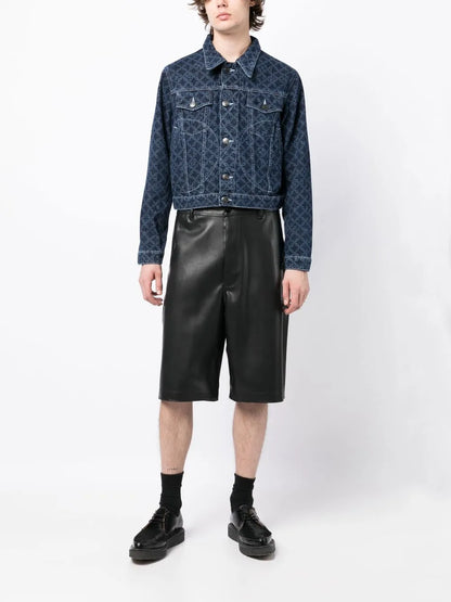 Etchen-Print Denim Jacket