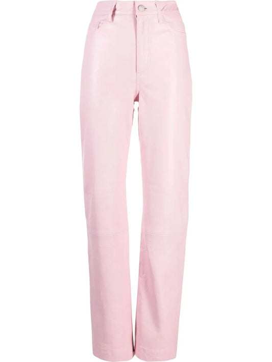 High-Waist Straight-Leg Trousers