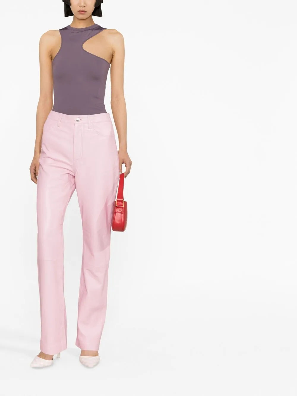 High-Waist Straight-Leg Trousers