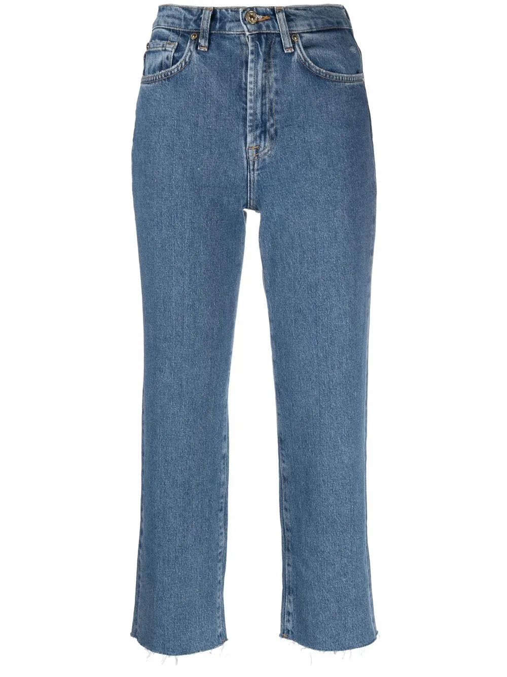 Cropped Frayed Jeans