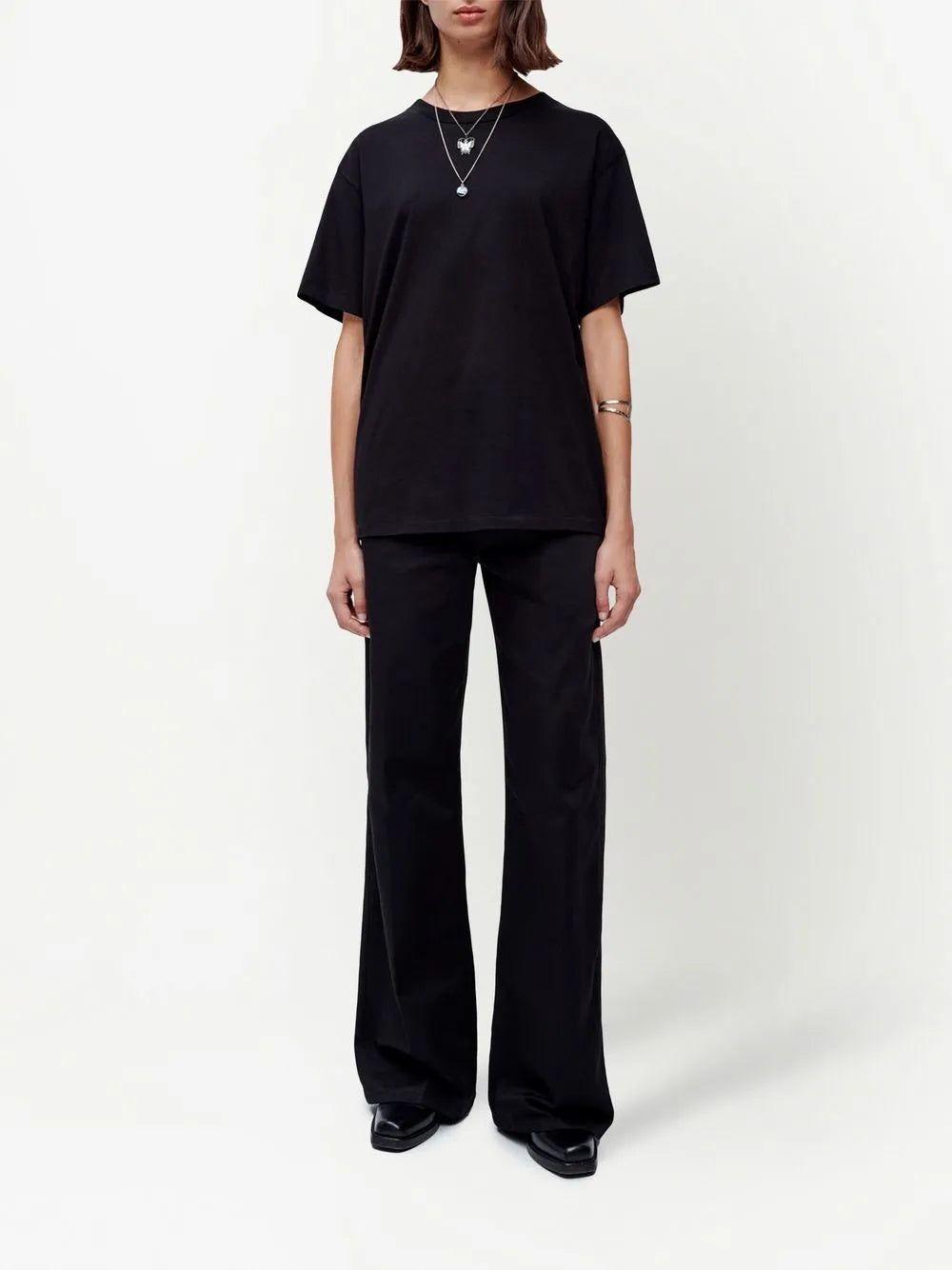 Wide Leg Low-Rise Trousers