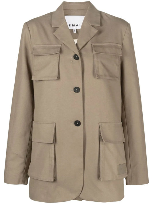 Single-Breasted Utility Blazer