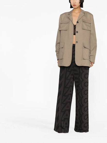Single-Breasted Utility Blazer