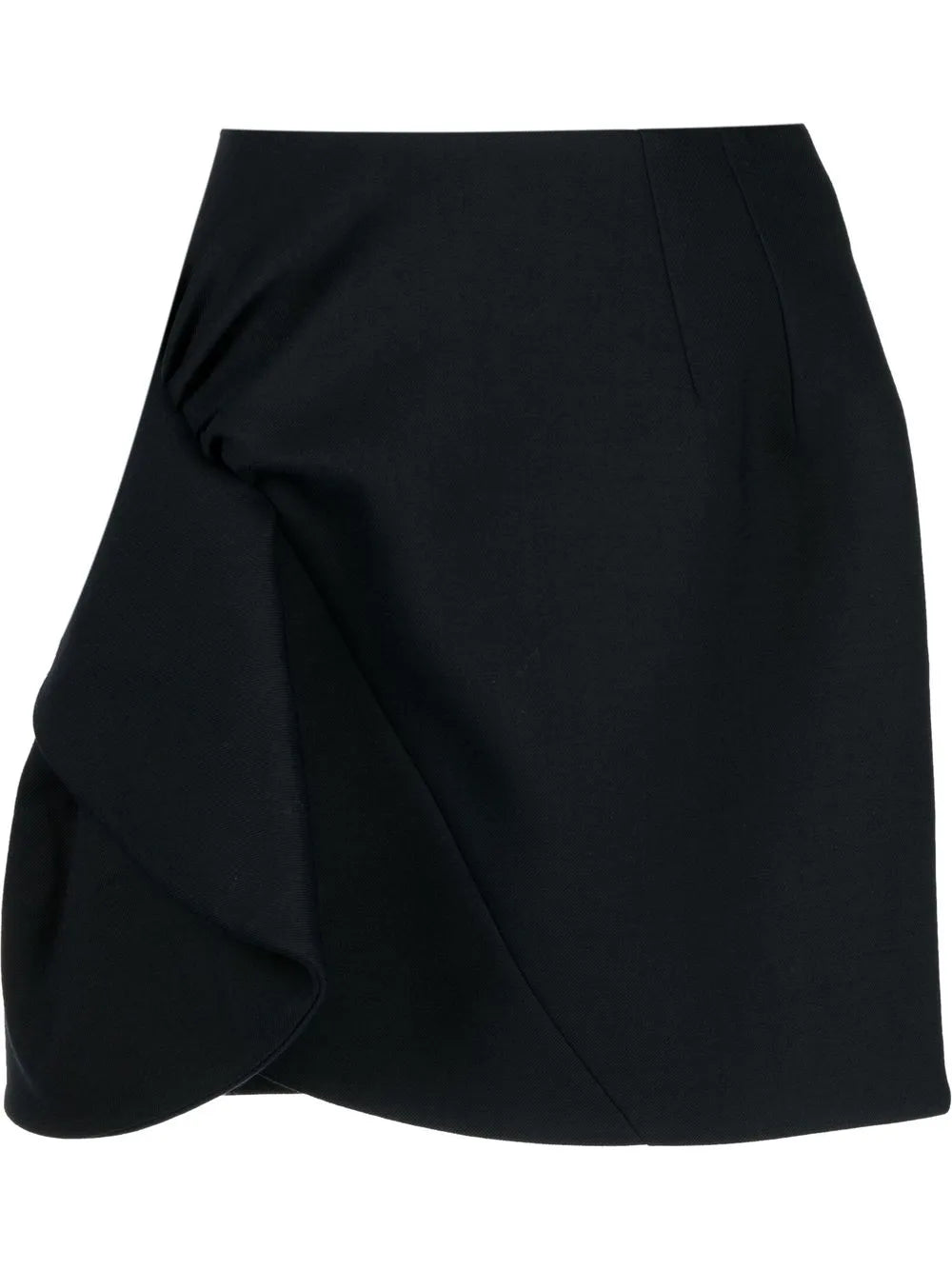 Asymmetric Draped Miniskirt