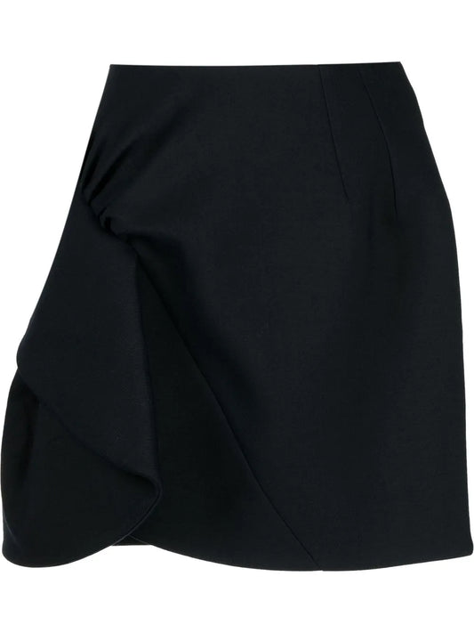 Asymmetric Draped Miniskirt