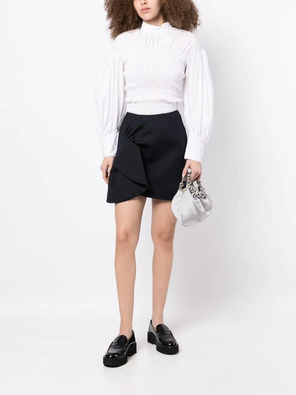 Asymmetric Draped Miniskirt