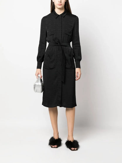 Monogram-Print Shirt Dress
