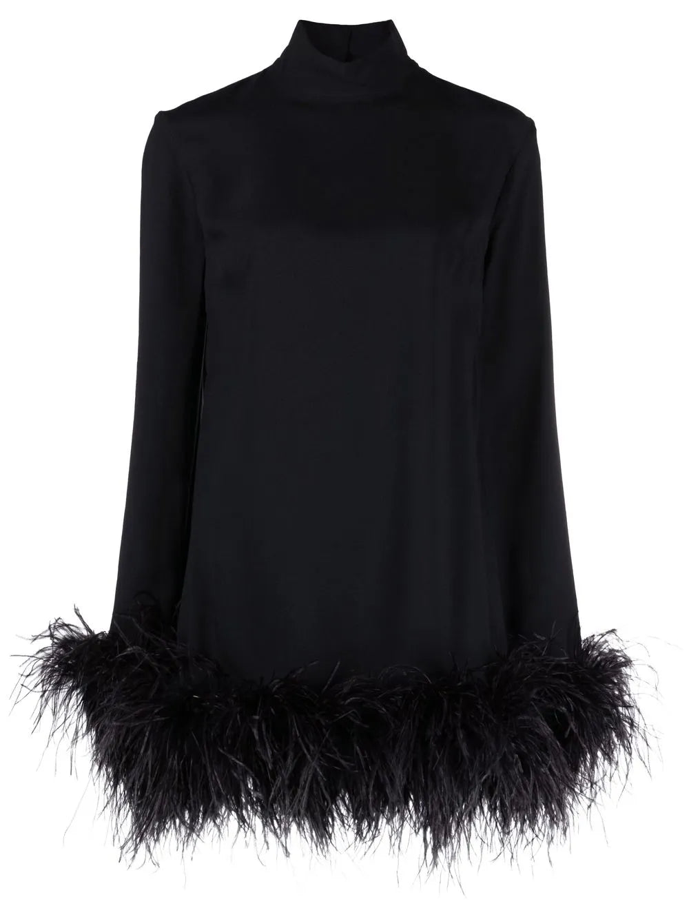 Gina Feather-Trim Mini Dress