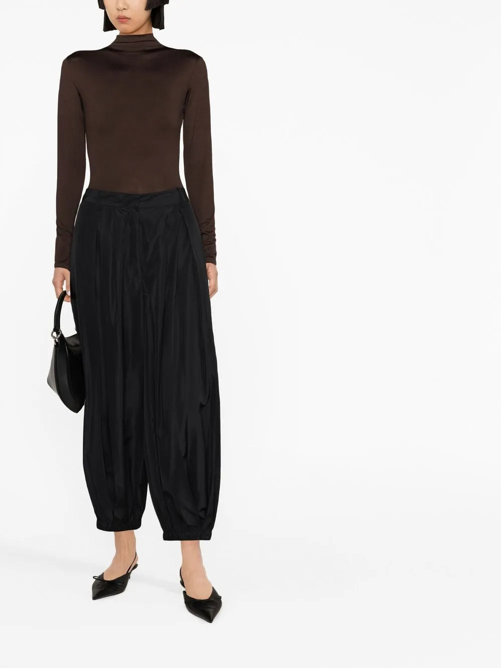 Mock-Neck Long-Sleeved Bodysuit