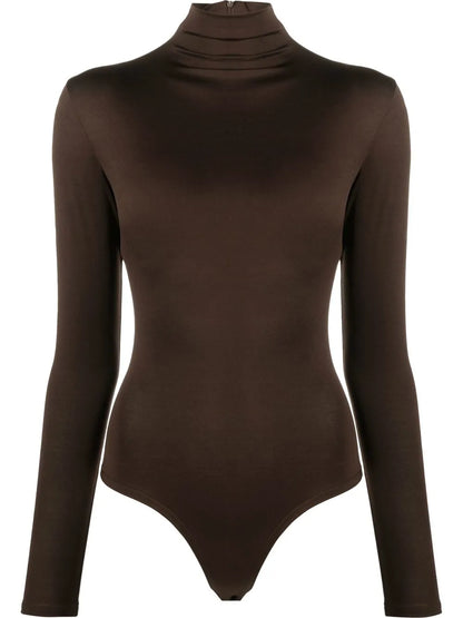 Mock-Neck Long-Sleeved Bodysuit