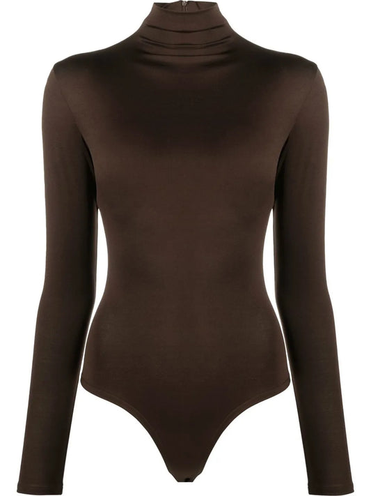 Mock-Neck Long-Sleeved Bodysuit