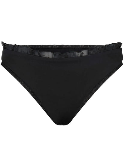 Bow-Detail Ruffled Bikini Set