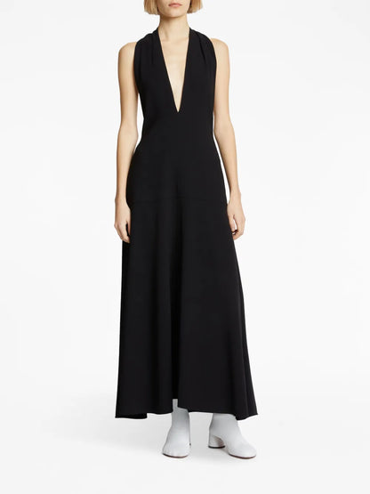 Matte Crepe Twist Back Dress