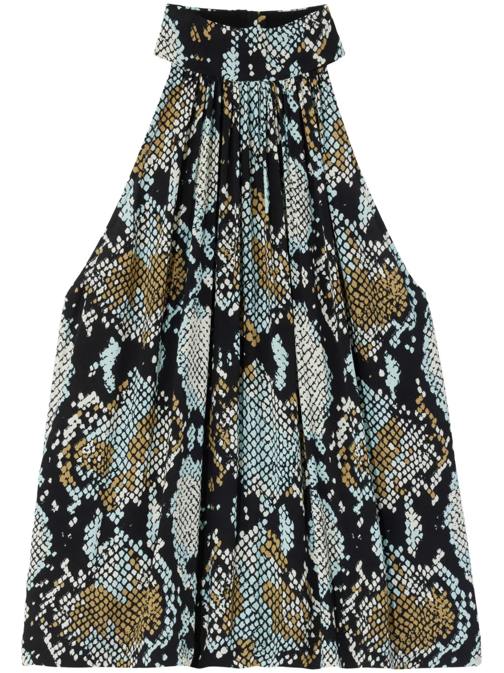 Snakeskin-Print Sleeveless Top