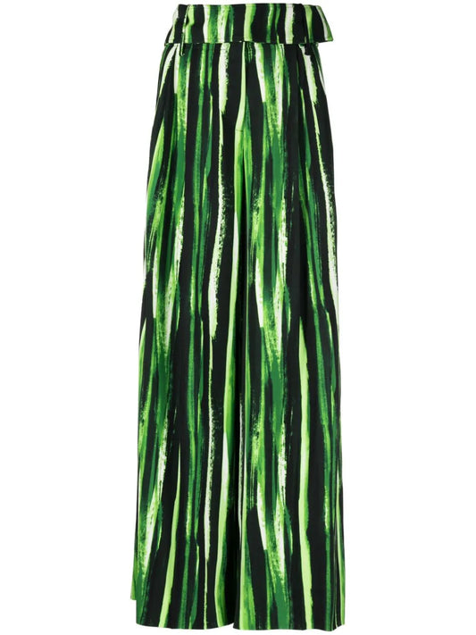 Striped Wide-Leg Trousers