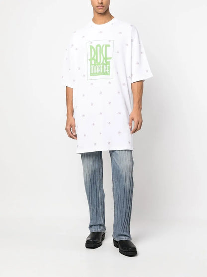 Long-Line Logo-Print T-Shirt