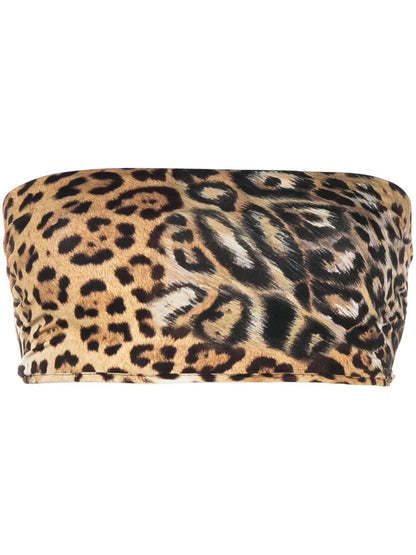 Leopard-Print Bandeau Top
