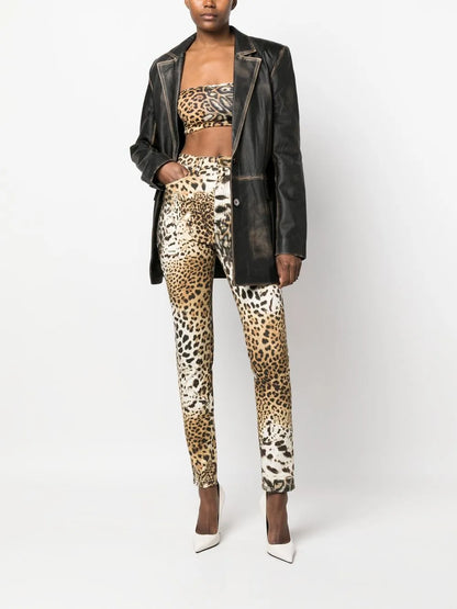 Leopard-Print Bandeau Top