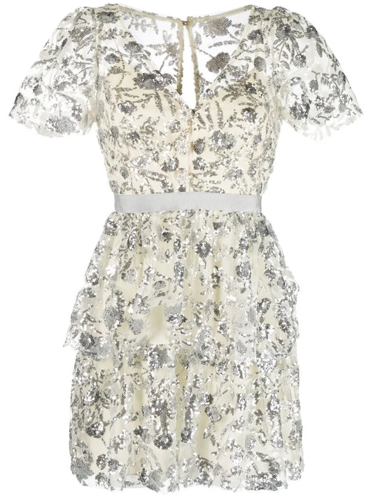 Sequined Tiered Minidress