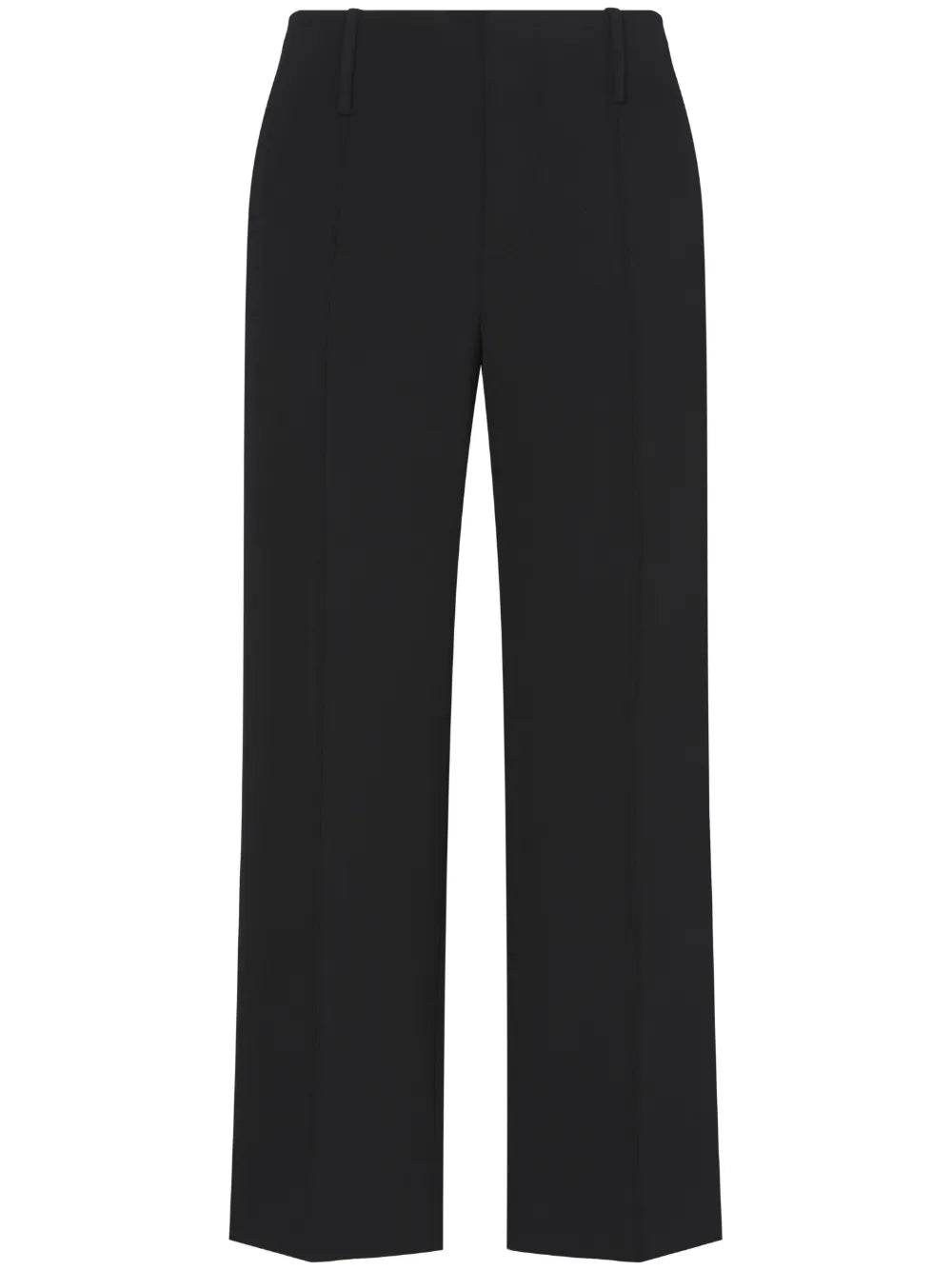Mid-Rise Crepe Cropped Trousers