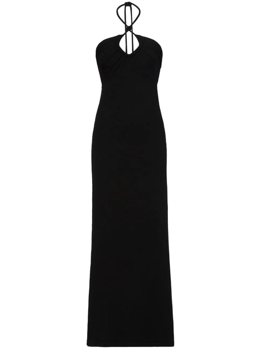 Halterneck Knitted Maxi Dress