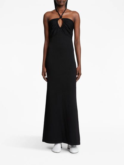 Halterneck Knitted Maxi Dress