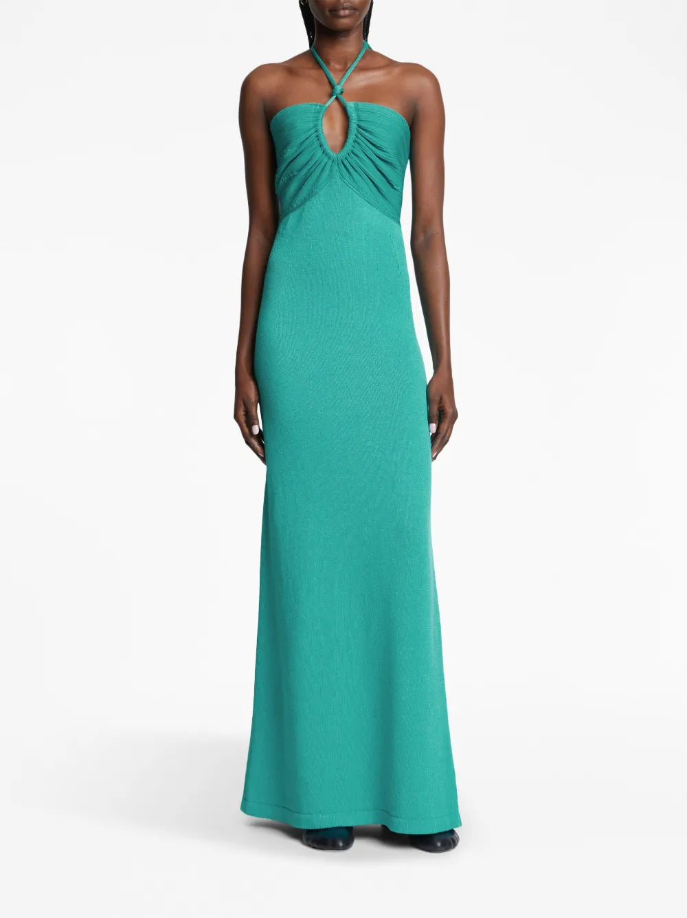 Halterneck Knitted Maxi Dress