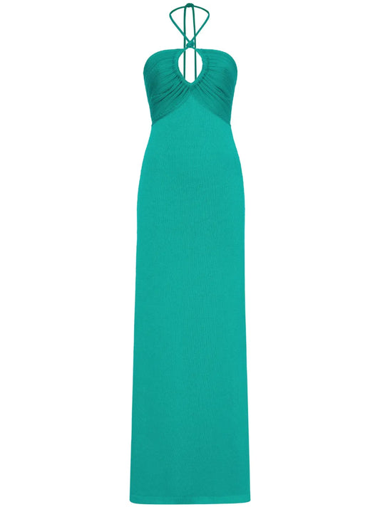 Halterneck Knitted Maxi Dress