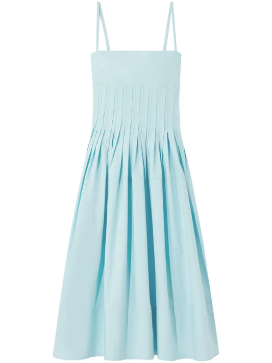 Bustier-Style Cotton-Blend Dress
