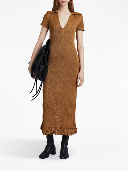 Ribbon Crochet Fringe Dress