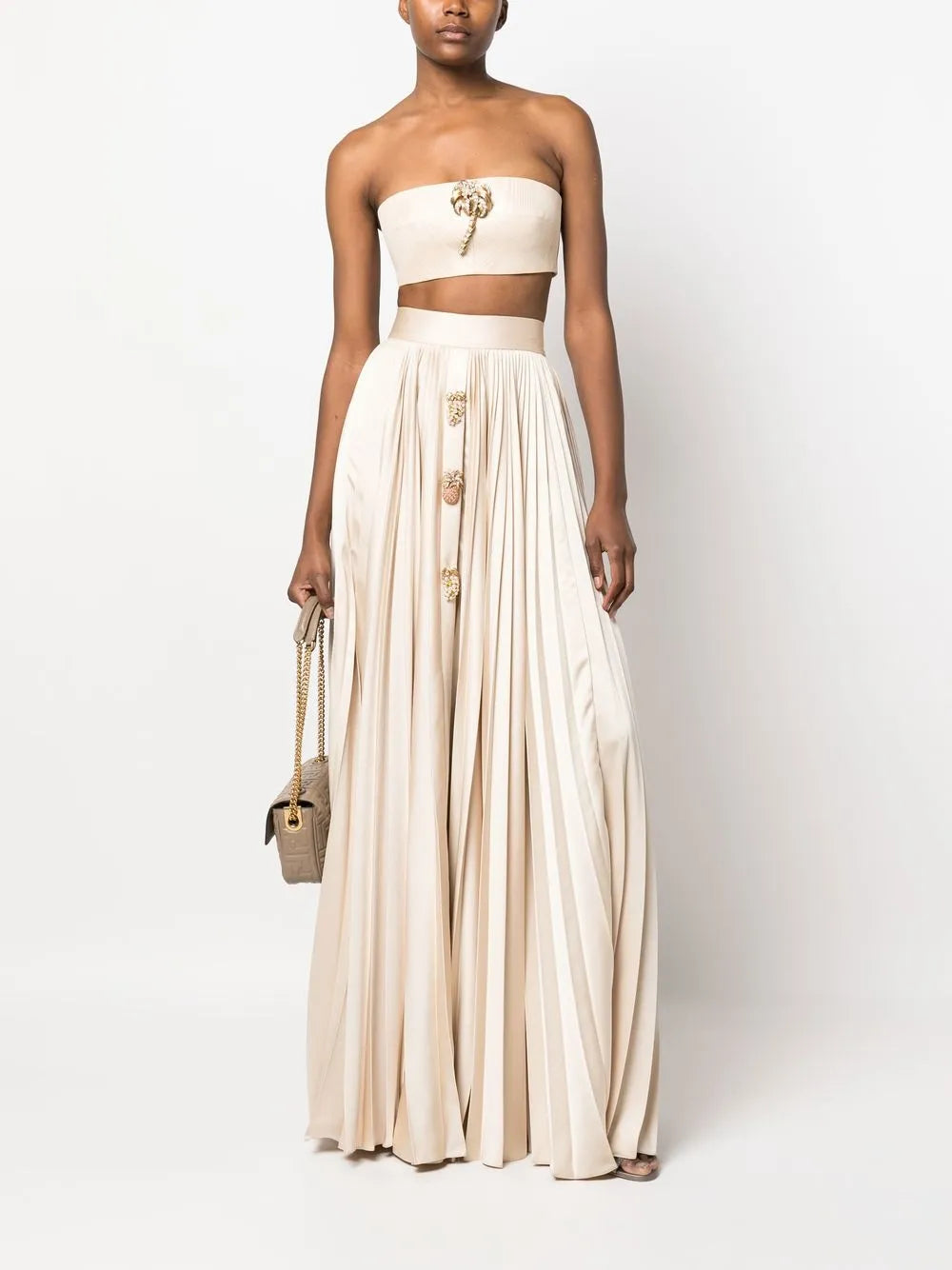 Pleated Maxi Skirt