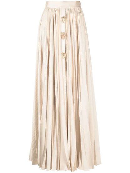 Pleated Maxi Skirt