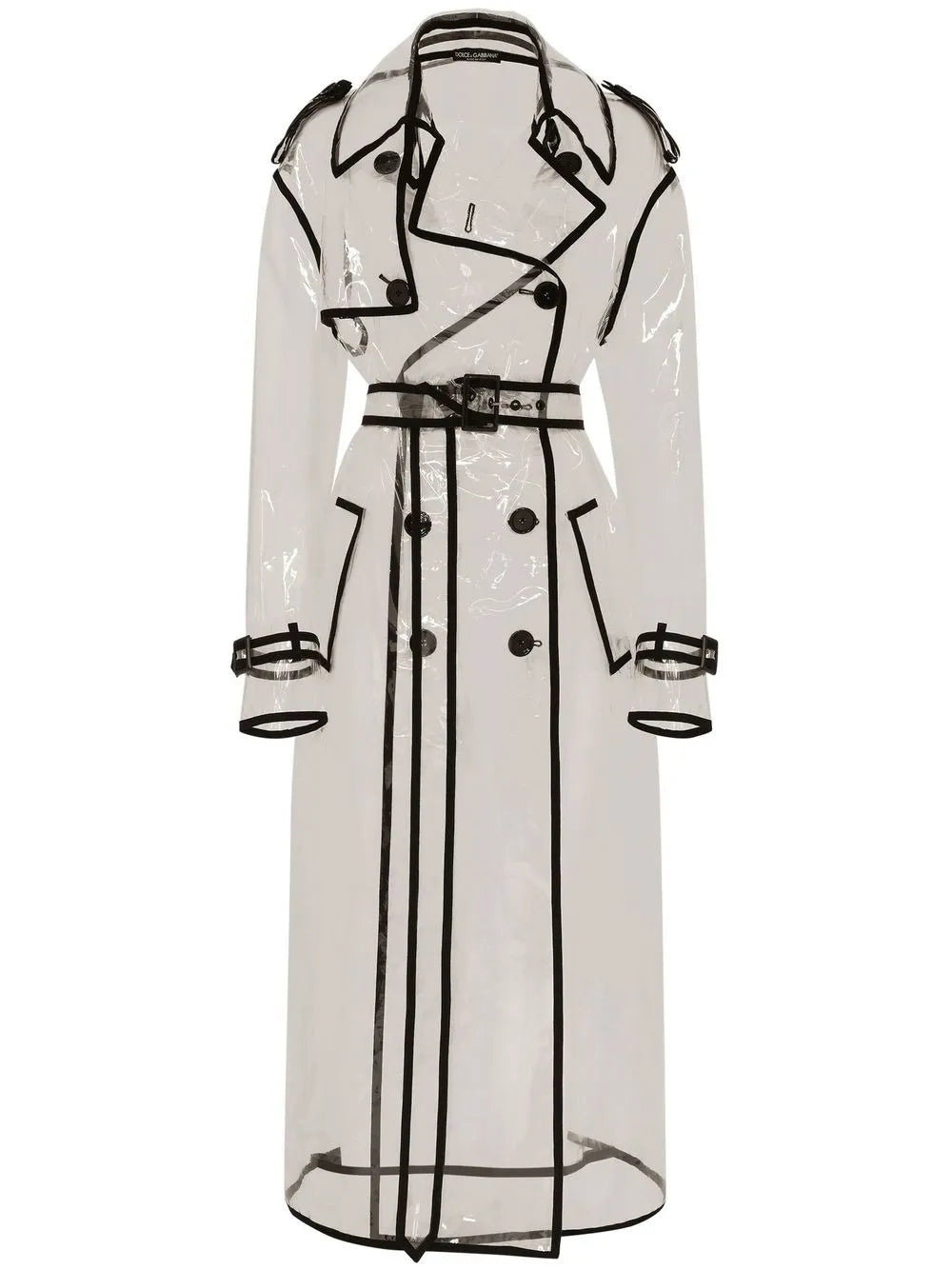 Kim Dolce&Gabbana Contrast-Trim Trench Coat