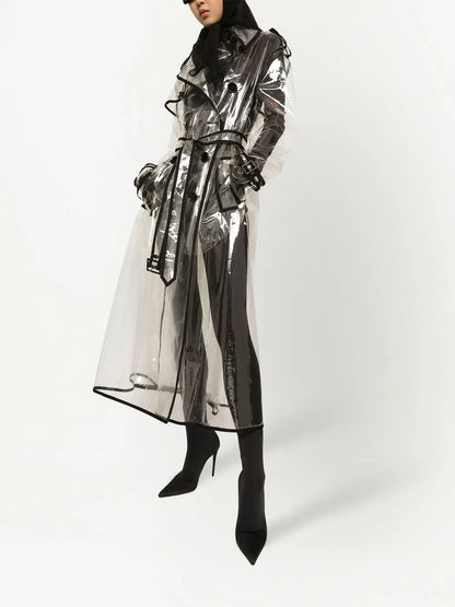 Kim Dolce&Gabbana Contrast-Trim Trench Coat