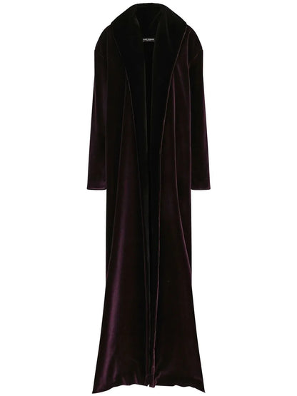 Kim Dolce&Gabbana Long Velvet Coat