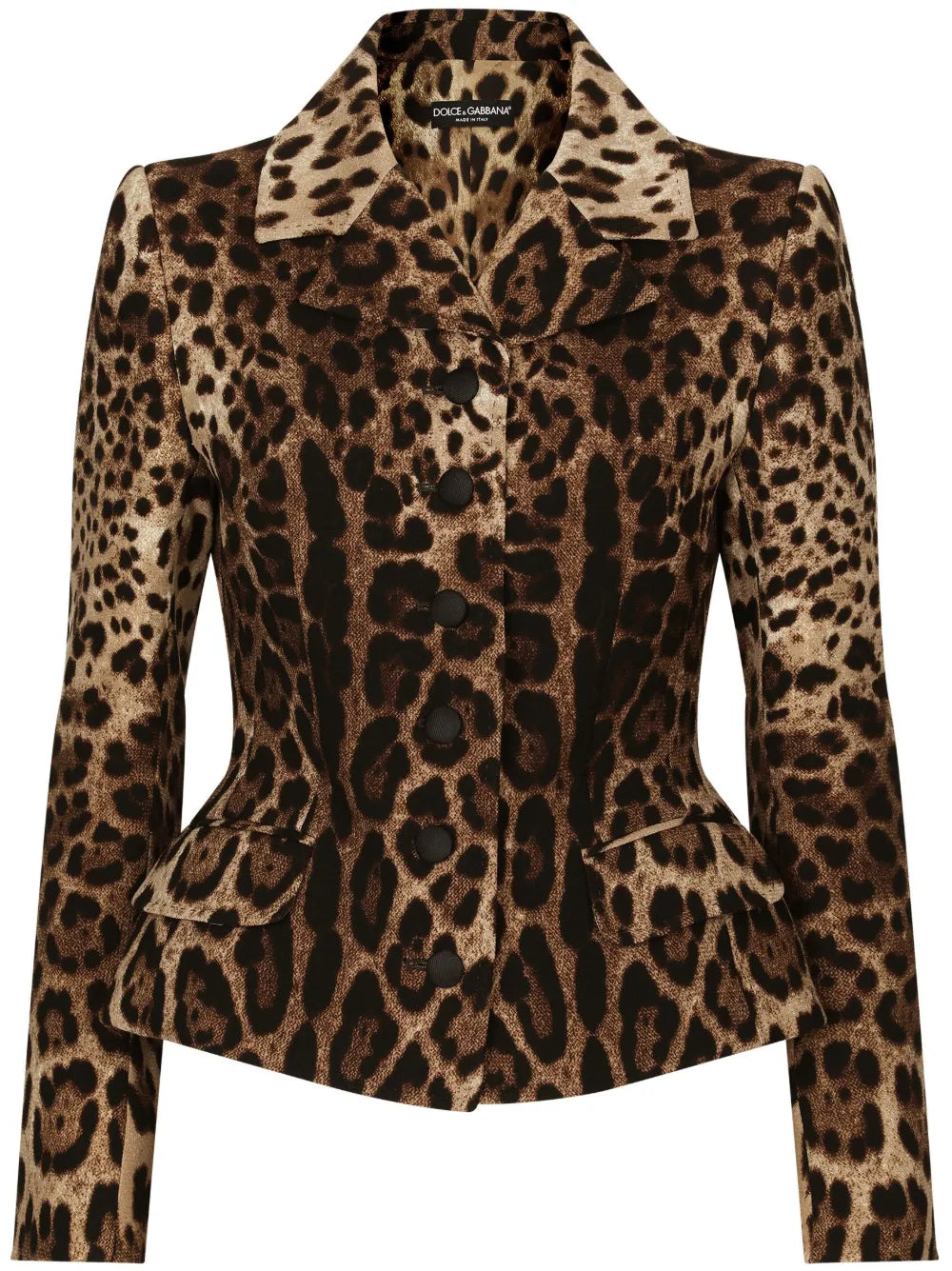 Leopard-Print Single-Breasted Blazer