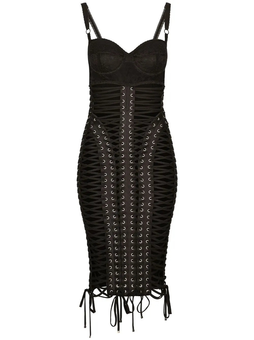 Kim Dolce&Gabbana Eyelet-Detail Midi Dress