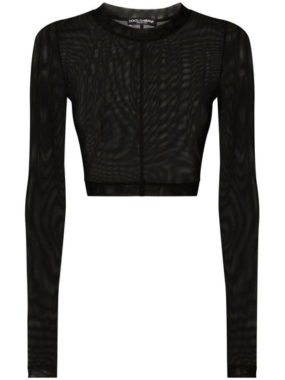 Kim Dolce&Gabbana Tulle Crop Top