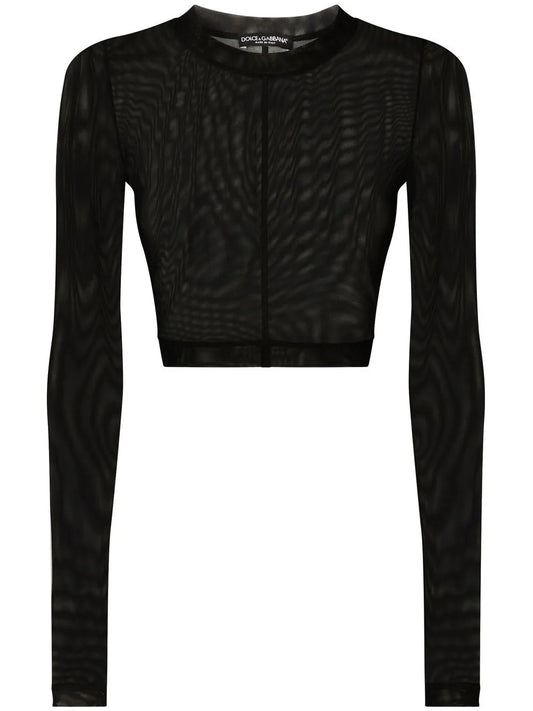 Kim Dolce&Gabbana Tulle Crop Top