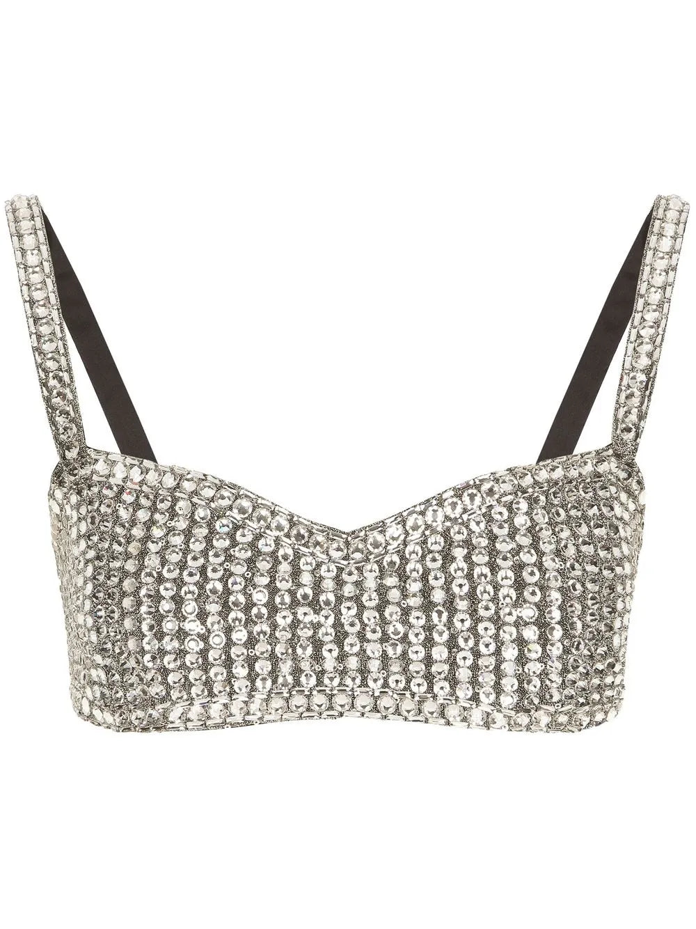 Kim Dolce&Gabbana Rhinestone-Embellished Crop Top