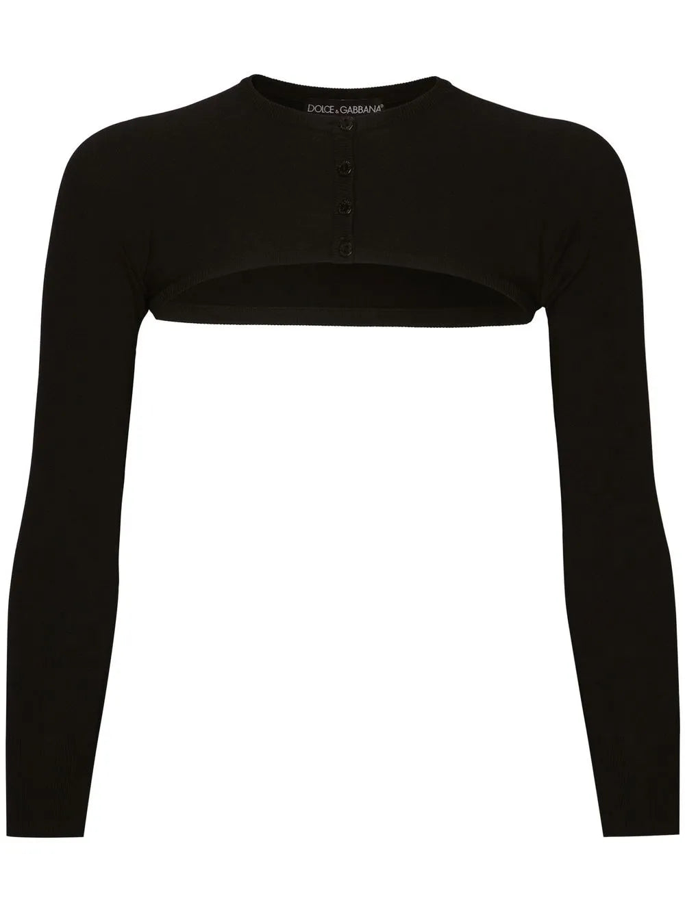 Kim Dolce&Gabbana Cropped Button-Fastening Cardigan
