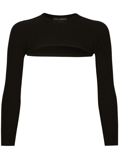 Kim Dolce&Gabbana Cropped Button-Fastening Cardigan