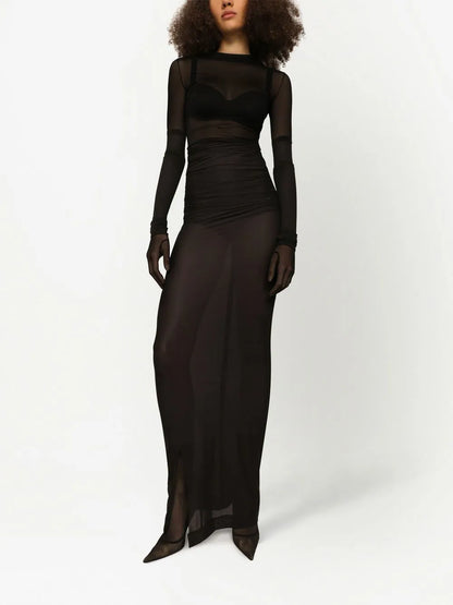 Kim Dolce&Gabbana Belted Maxi Skirt