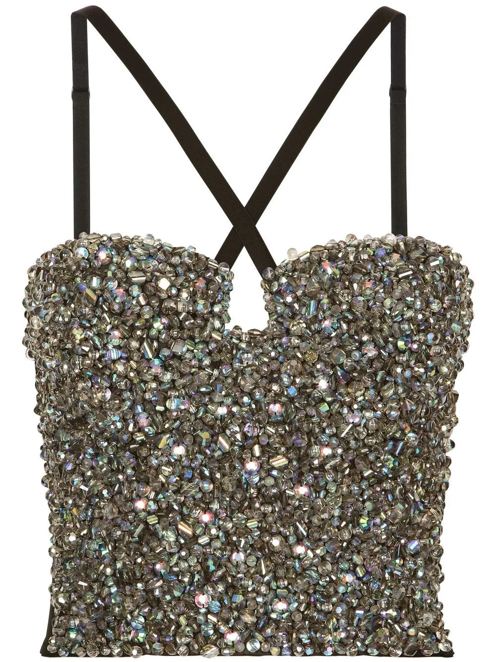 Kim Dolce&Gabbana Rhinestone-Embellished Corset Top
