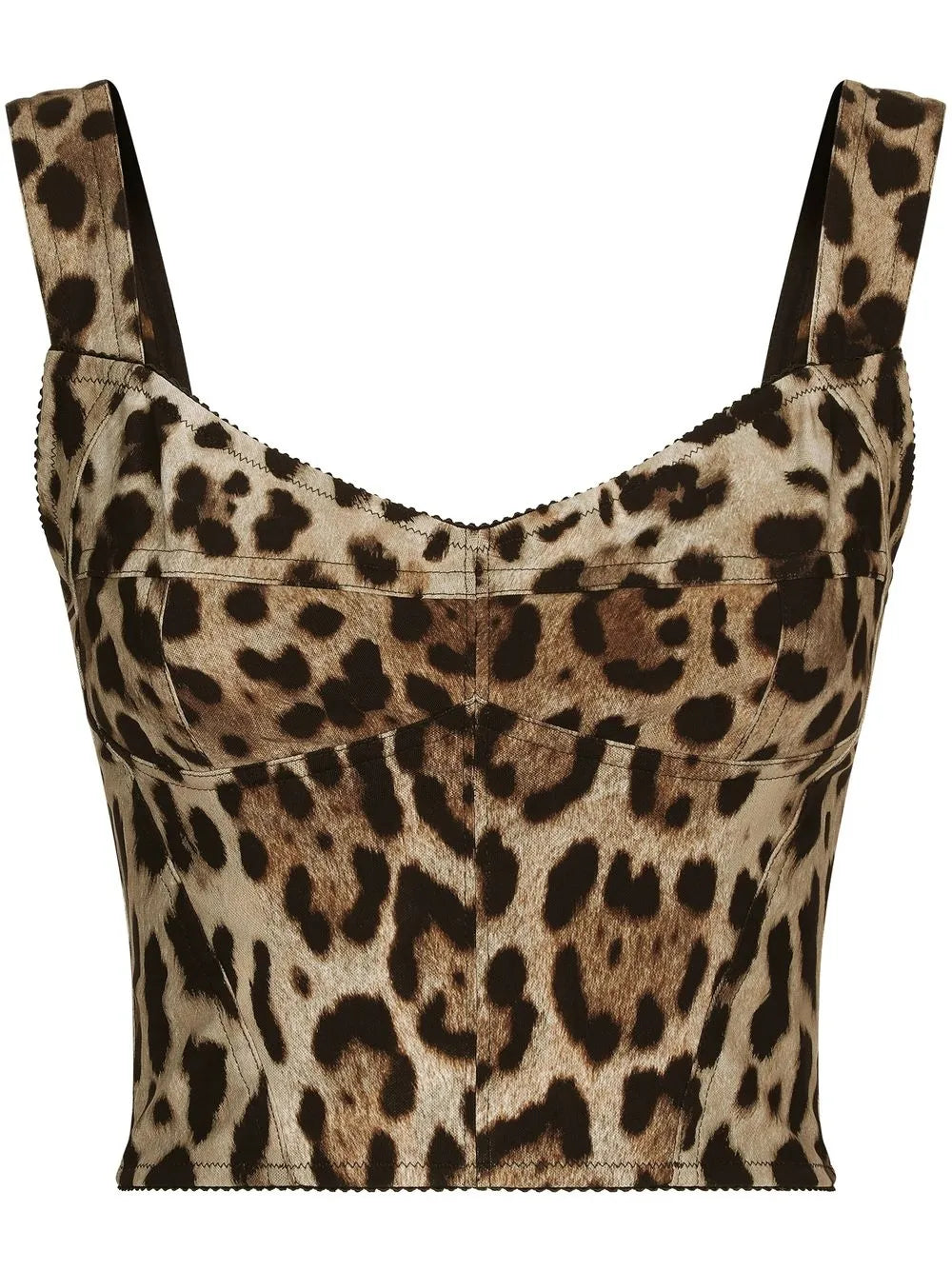 Kim Dolce&Gabbana Leopard-Print Corset Top
