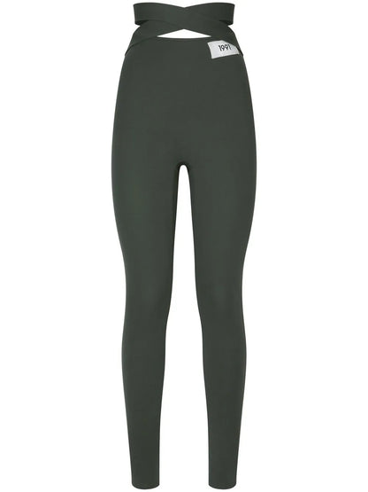 Kim Dolce&Gabbana Crossover-Strap Leggings